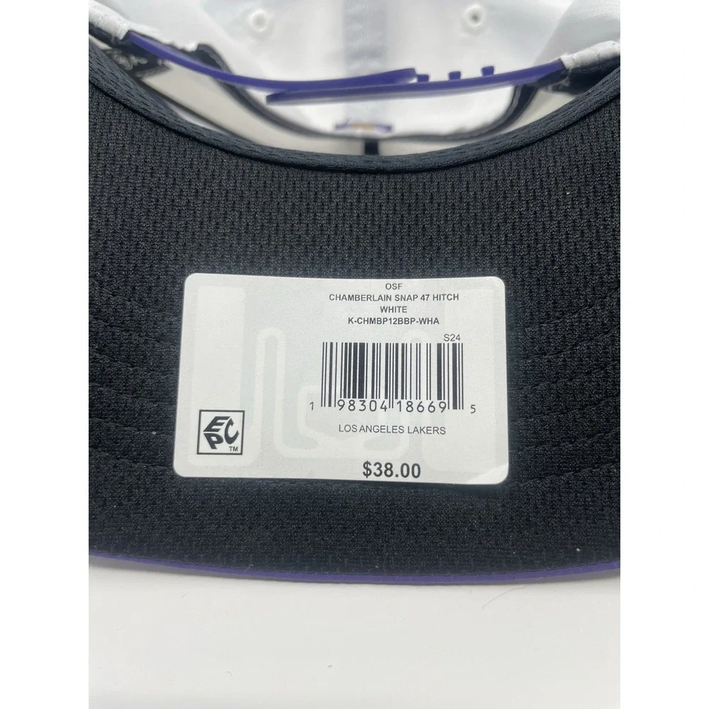 '47 Los Angeles Lakers‎ Snapback Hat Hitch Adjustable Cap White Purple Gold New